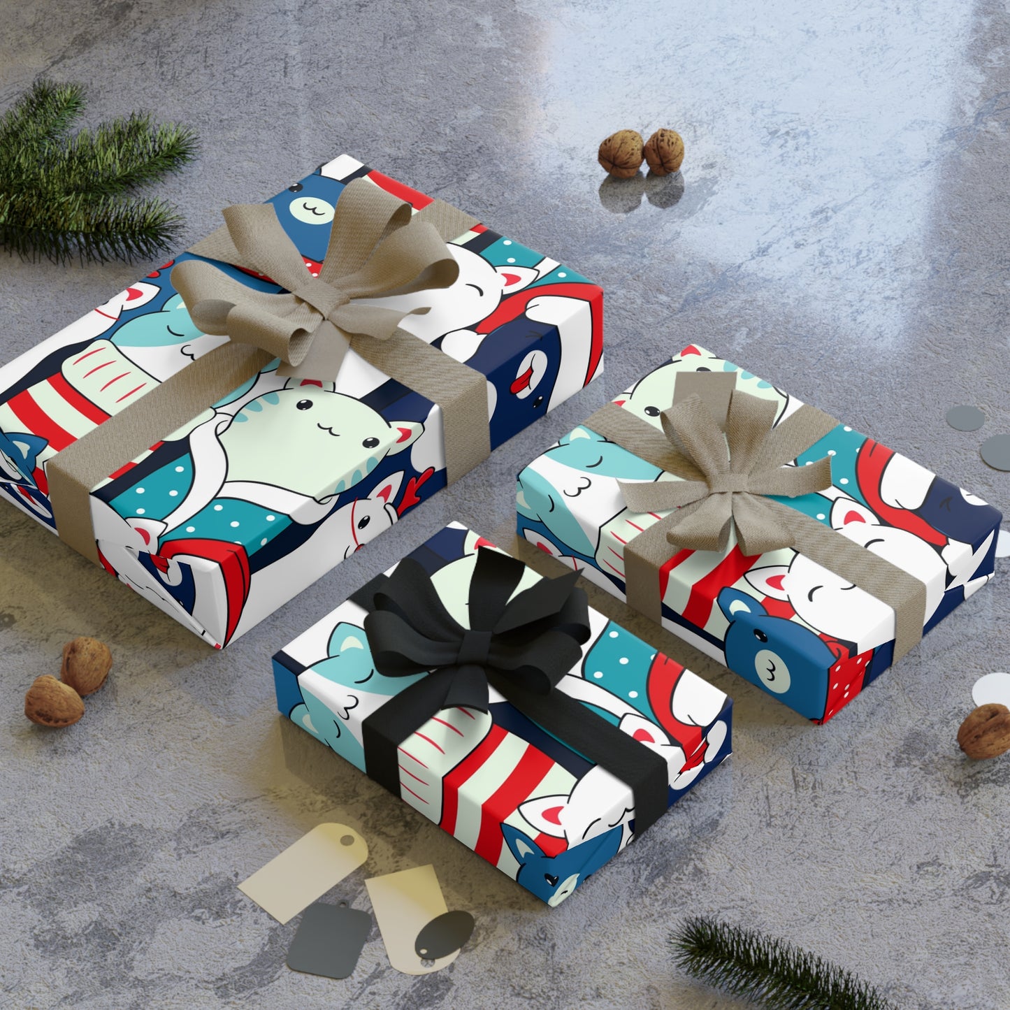 Kitten Cat Bliss Holiday Wrapping Paper